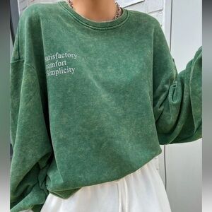 Green Oversized Sweatshirt